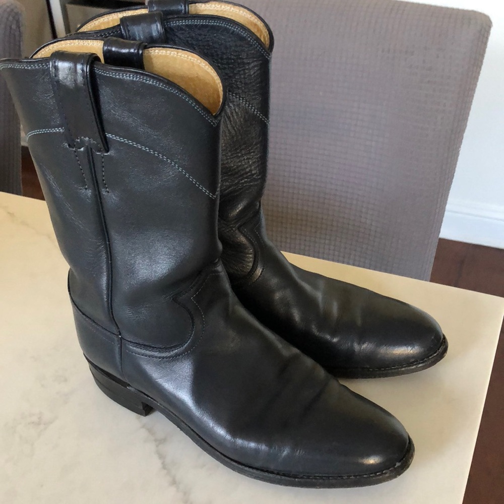 Justin boots western cowboy boots 7.5 mens. Ladies 8.5 3057 52303 0